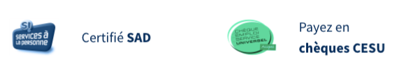 logo-sad-cesu Mentions de notre certification SAD et mention que notre entreprise de services à la personne est payable en chèque CESU